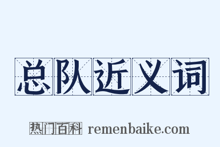 总队近义词是什么意思的图片